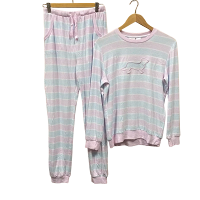 Peter Alexander Jnr. Kids Blue/Pink Striped Sleepwear Set Size 14