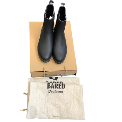 NEW - In Box Bared  Womens  Size 38 Crane Natural Rubber Gumboots Black  