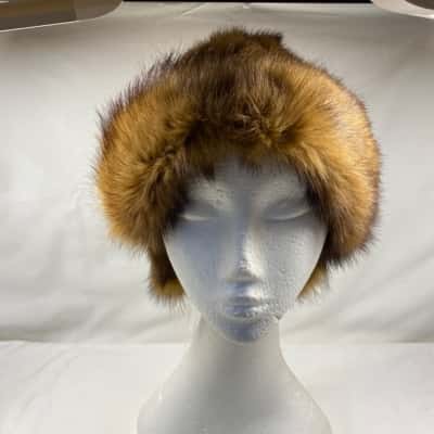  Womens  Size One Size fur Hat Brown 