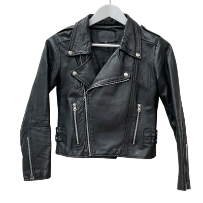  Women's Unbranded Size S Leather Jacket Black  