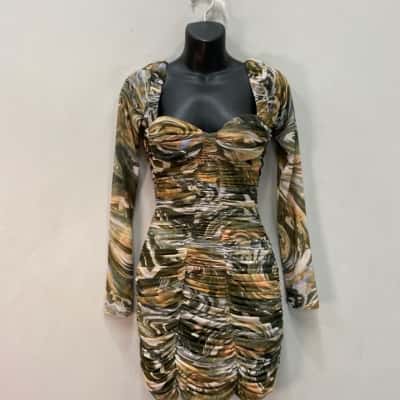 Zara Womens  Size XS Mini Dress Camouflage 