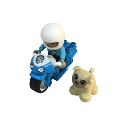 Lego Duplo Motorbike Policeman and Dog as pictured