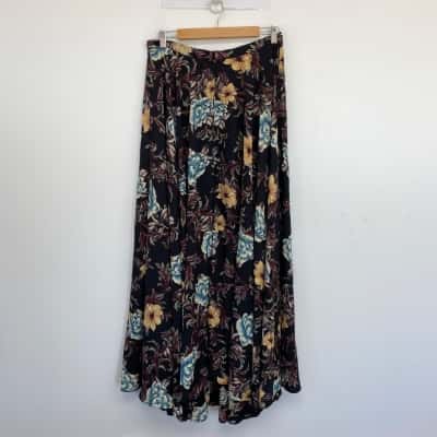 Moon Light Bird Dominique Floral Maxi Skirt  Size 12 