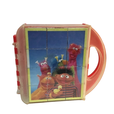 Vintage Sesame Street Wooden Block Puzzle in Case