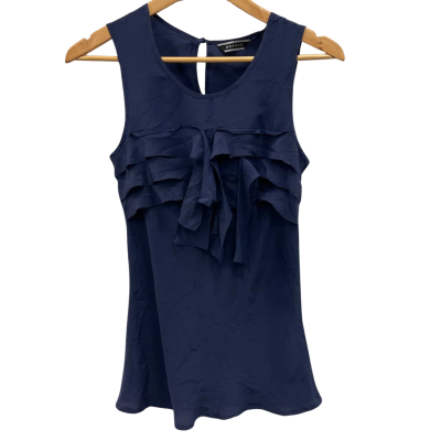 Basque Womens  Size 8 Sleeveless Top Navy Blue 