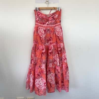 27se Melon Spellbound Halter Neck Maxi Dress Size M 