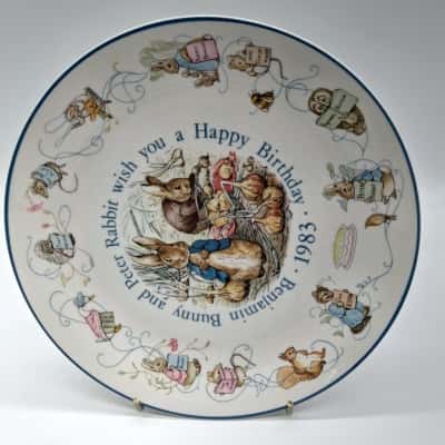 BENJAMIN BUNNY  1983 BIRTHDAY PLATE