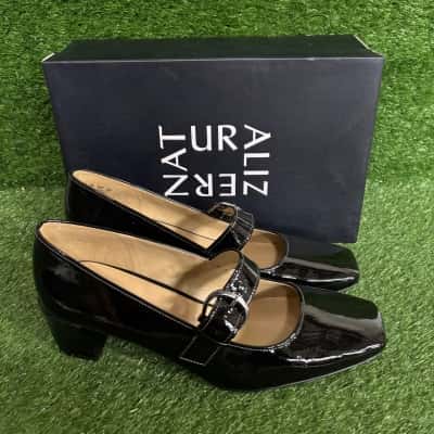 Naturalizer Karissa Mary Jane Black Patent Shoes Size 11 US  
