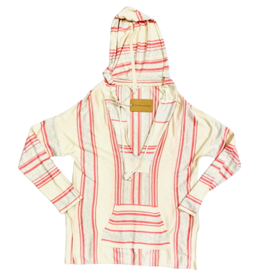 BNWT Colorado Women’s Size L Cream / Pink Striped Hoodie
