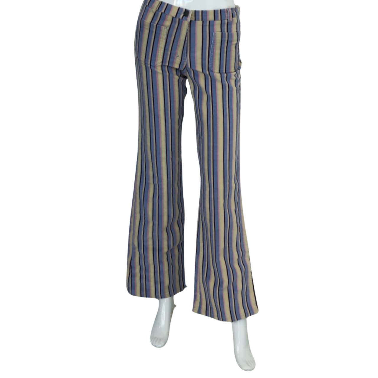 shikitari STRIPE FLARE SLACKS【GRAY】 STRIPE FLARE SLACKS