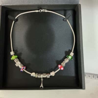 Vintage Pandora Charm Necklace 