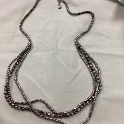 W.Lane Womens metal Beaded Necklace 