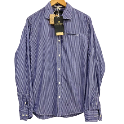 Scotch & Soda Blue Striped Shirt Size M