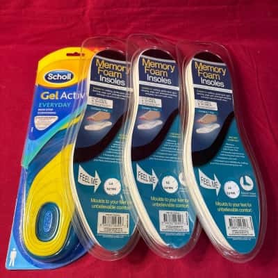 Scholl Unisex Gel Active & 3 x Memory Foam Insoles