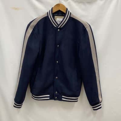 Zara Mens Jacket Size S Navy Blue 