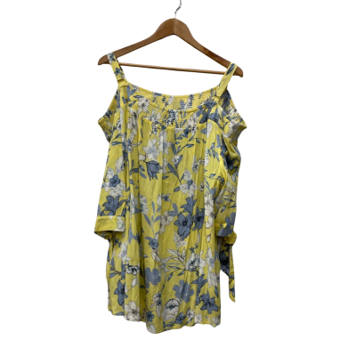 Autograph Womens  Size 26 Off-the-shoulder Top Floral / Yellow 