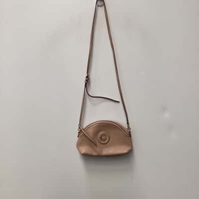 Mimco Leather Cross Body Bag Beige/Brown