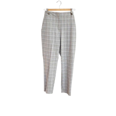 Portmans Womens  Size 8 Straight Leg Pants Black  / Checked / Grey / Pink  / White 