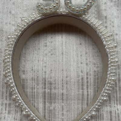  Womens Headband 30th Birthday  Costume Pearl / White 