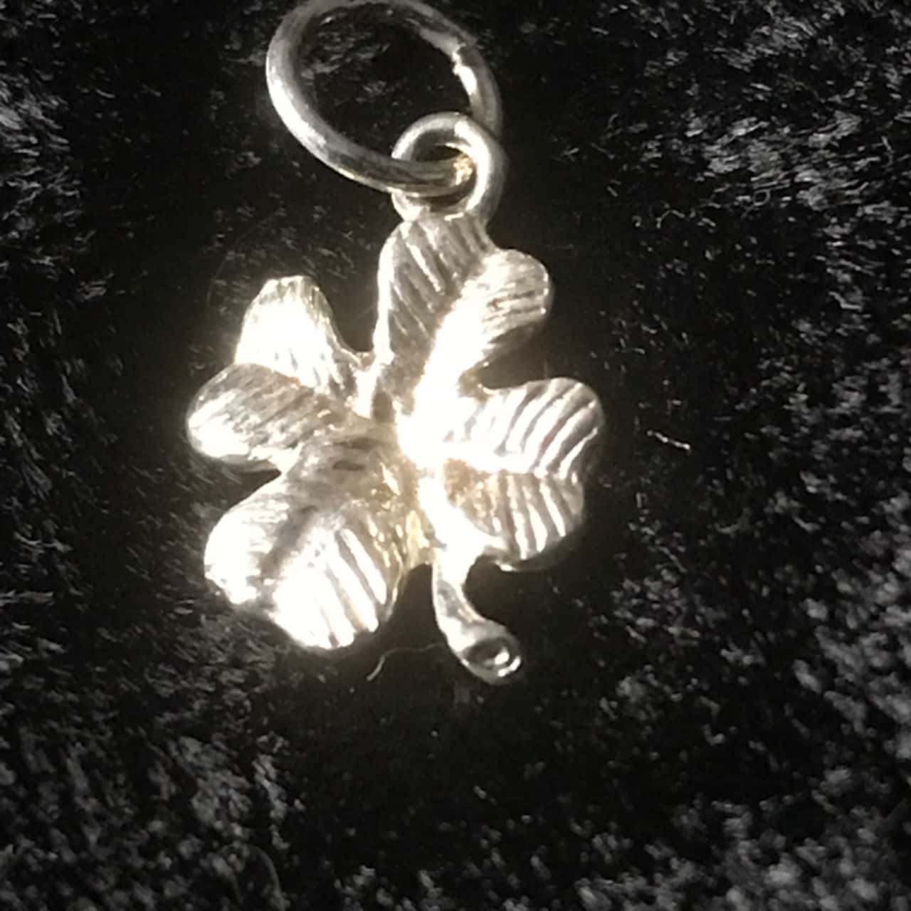 Prouds the Jewellers Womens Bracelet Silver Shamrock Charm 1 cm across