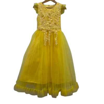 Unbranded Kids Net Princess Dress Size 120 Yellow 