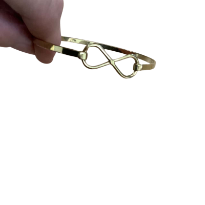 Stainless steel gold plated infinity bracelet Gold 