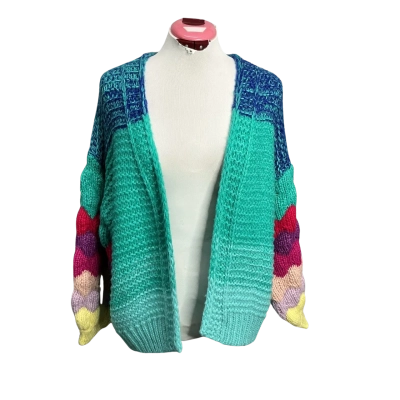Miracle Womens  Size S/M Cardigan Blue / Multicoloured / Teal 