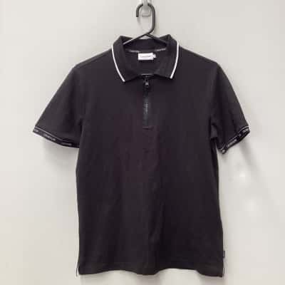 Calvin Klein Polo Shirt Black Size L