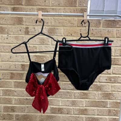 Peter Alexander Womens red & black sequin set Size L 