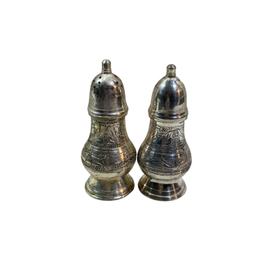 Antique Silver Plated Salt & Pepper Shaker