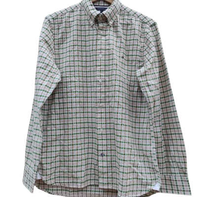 Tommy Hilfiger Mens Size M Long Sleeve Shirt Gingham (14)