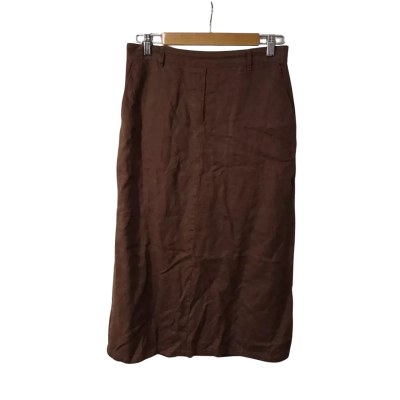 Sussan Womens Size 10 Chocolate Brown Midi Skirt