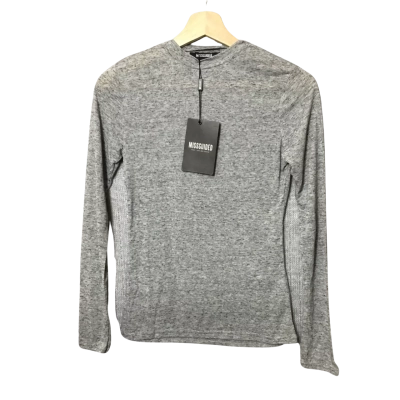 Missguided Womens  Size 8 Long Sleeve Top Grey 