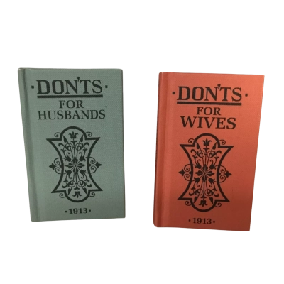 Don’t’ For Husbands and Wives Books as pictured
