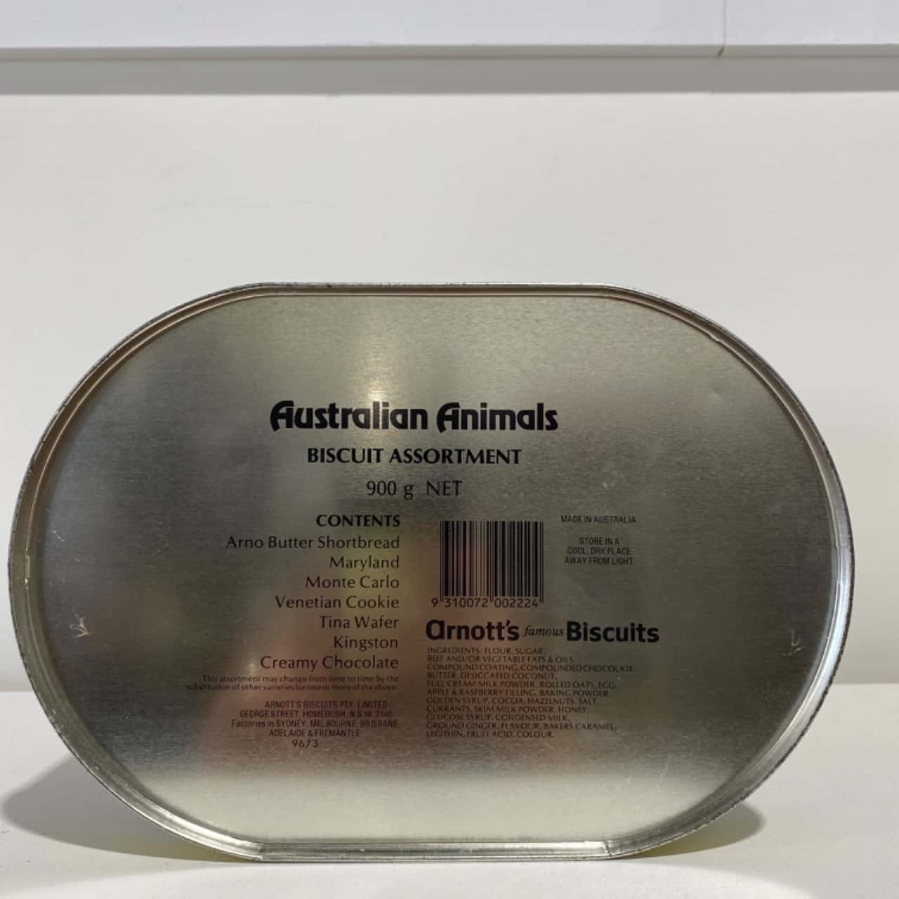 Australian Animals Arnotts Biscuit Assortment Collectors Tin
