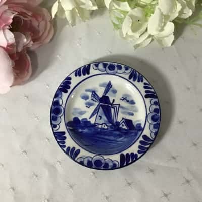 Elesva Holland White / Blue Windmill Pattern Small Plate