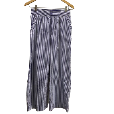 Ceres Life Womens  Size XS The Lounge Pant College Blue White Narrow Stripe