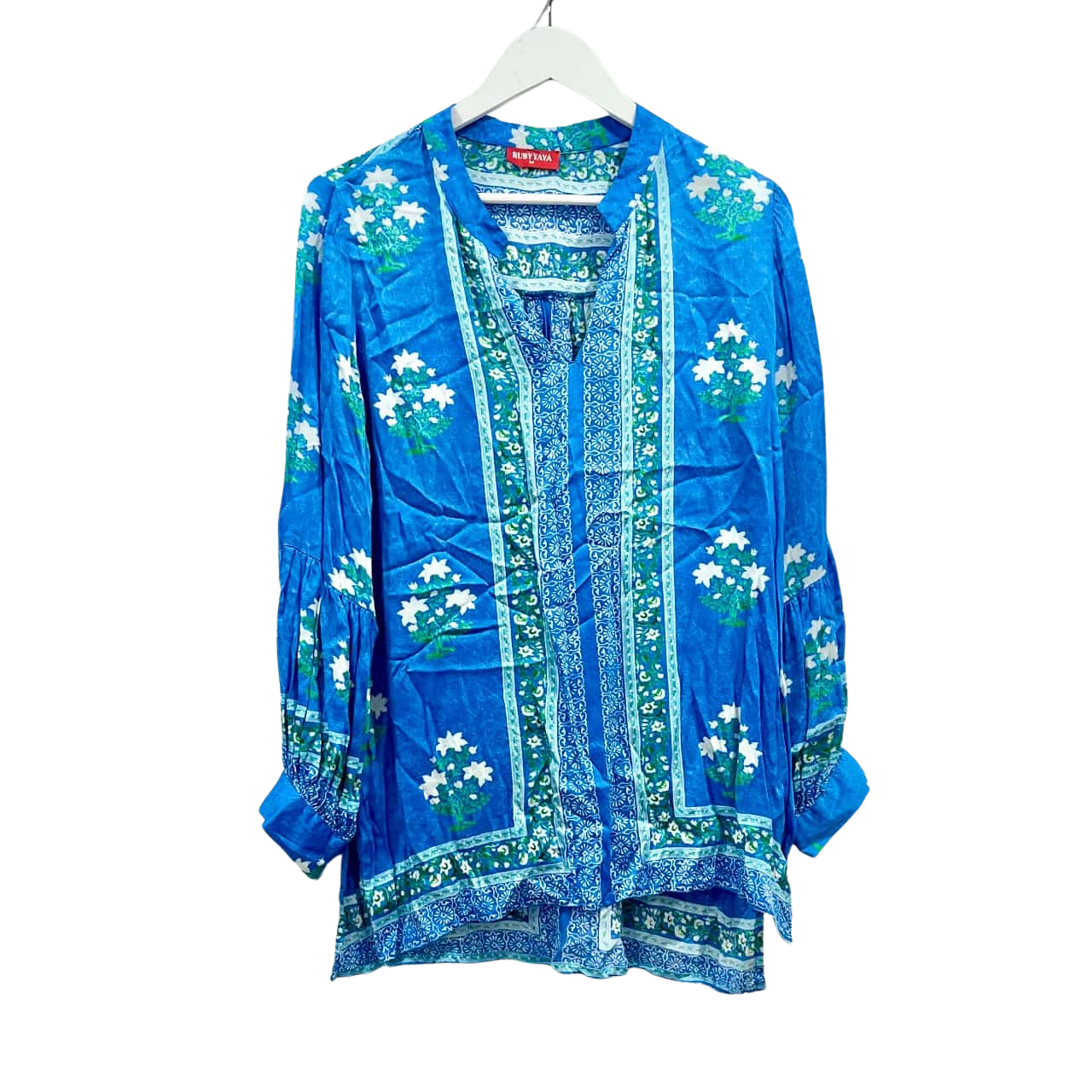 Ruby Yaya Ruby Yaya Blue Boho Long Sleeve Top Size M(s) - Used Very Good | Salvos ...