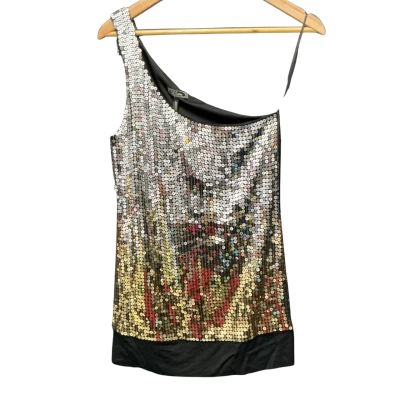 Guess Womens  Size M Black  / Gold / Silver sequin dress