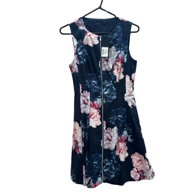 Portmans Womens  Size 10 Pink/Navy Blue Floral Dress 