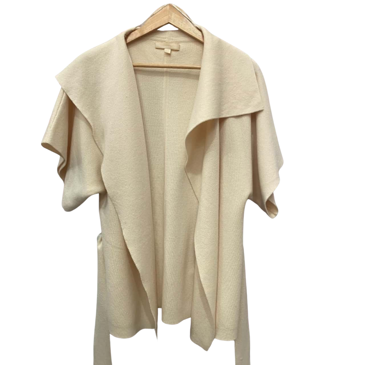 Women’s OROTON Size One Size Waterfall Cardigan with Waist Tie Cream ...