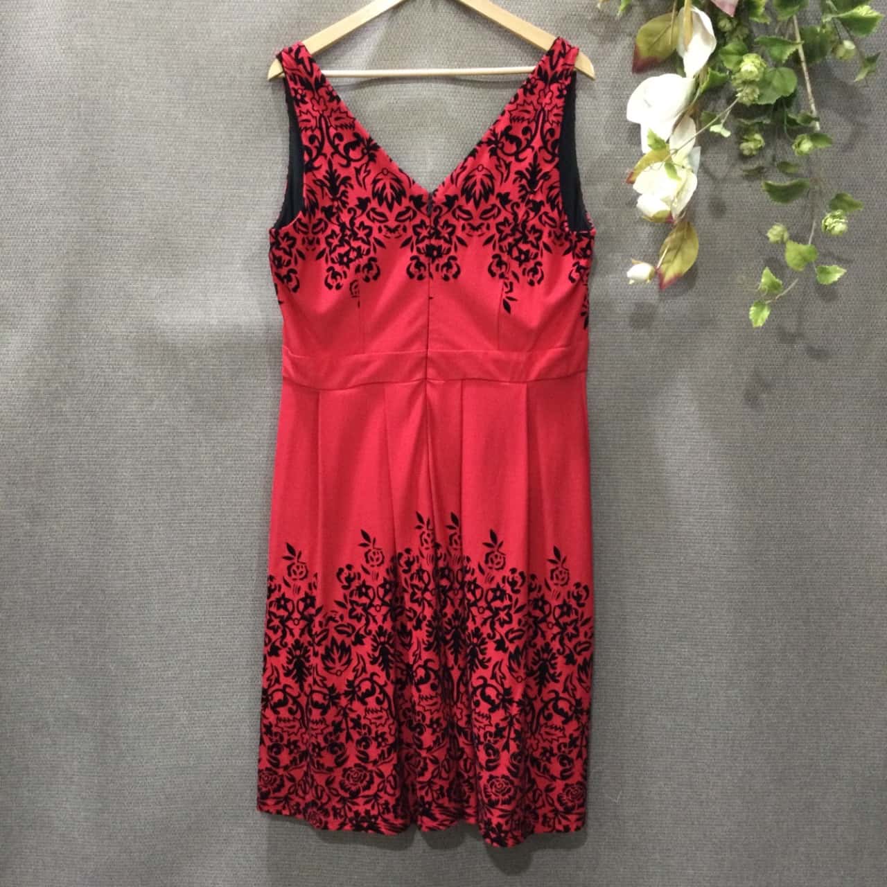 City Chic Womens Fit/Flare Dress, Size M Red/Black (RRP $99.95)(s)