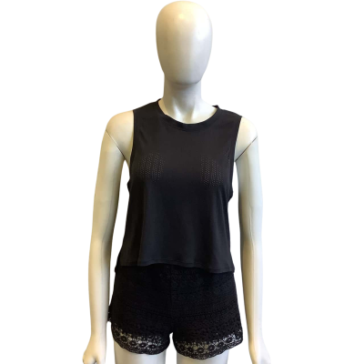 Lululemon Women's Size 6 Cropped Tank Top Black  