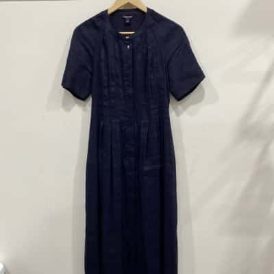 Country Road Womens  Size 6 Short Sleeve Dress  Navy Blue 