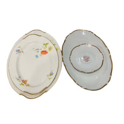 A bundle of Seyei Fine China Japan Serving Platters and small Plate 