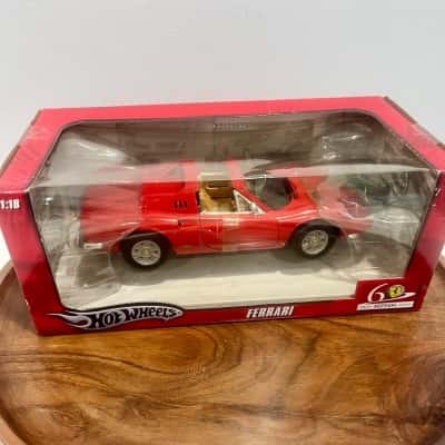 60th Aniversary HOT WHEELS RED FERRARI 250 GT California 1/18 Die Cast Model