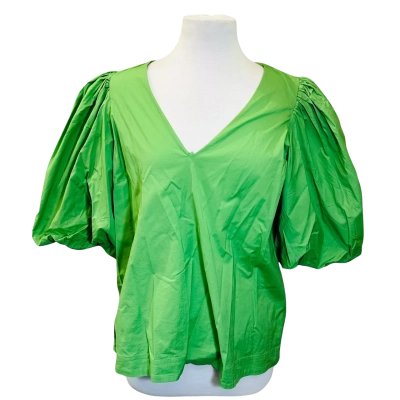 WITCHERY Size 14 Short Sleeve Top Green 