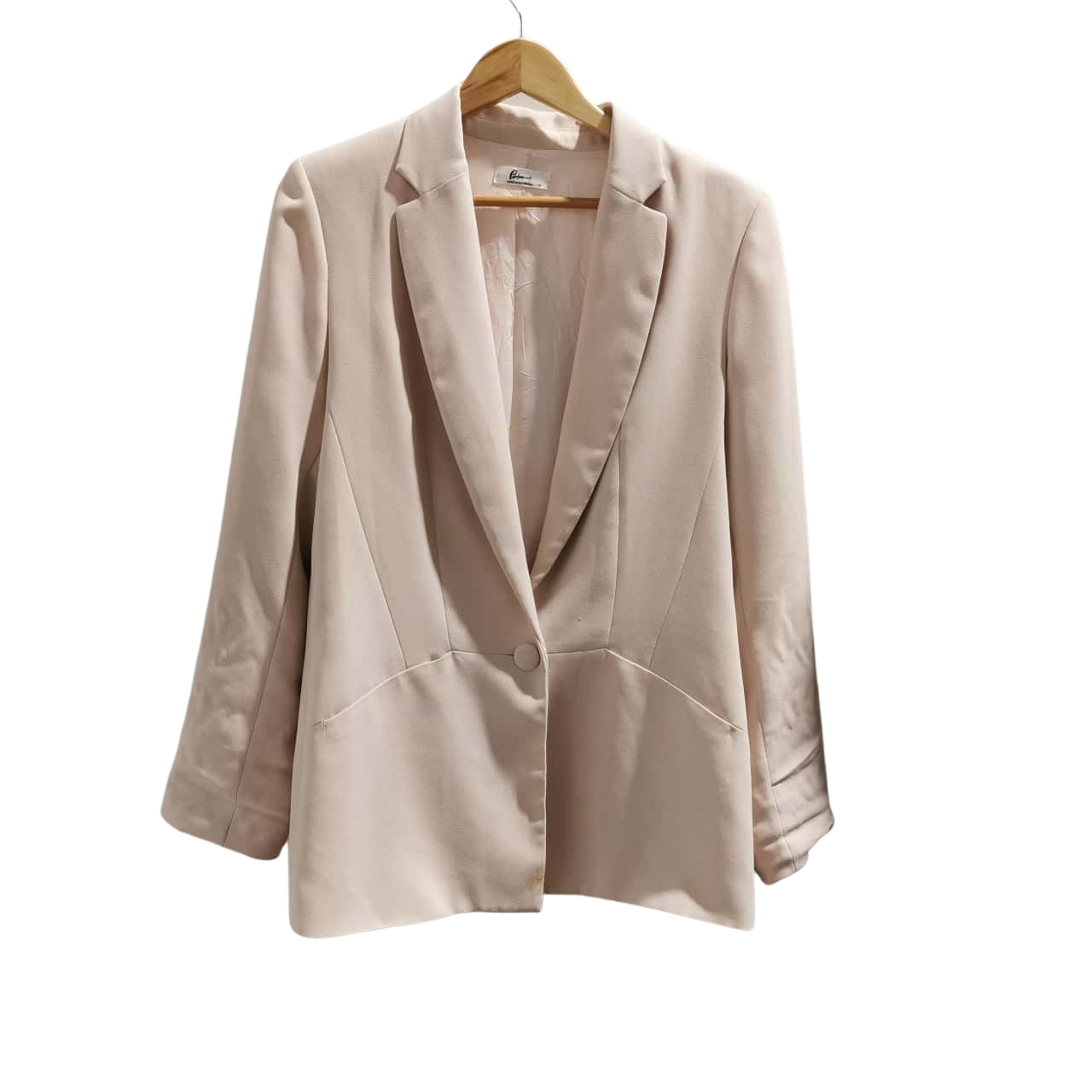 Portmans Womens Size 14, pale pink, jacket. Single button fastening