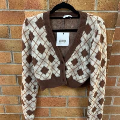 Luck & Trouble Womens  Size 10 Cardigan Brown 