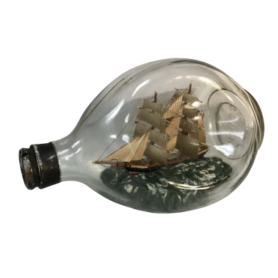 Ship in a Bottle Approx 20 x 12cm 